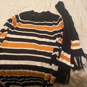 Sweater Dress with Scarf